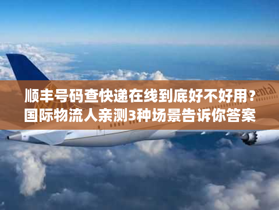 顺丰号码查快递在线到底好不好用？国际物流人亲测3种场景告诉你答案