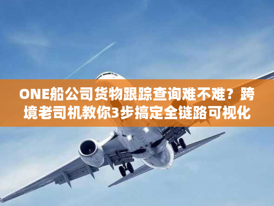 ONE船公司货物跟踪查询难不难？跨境老司机教你3步搞定全链路可视化