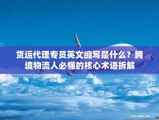 货运代理专员英文缩写是什么？跨境物流人必懂的核心术语拆解