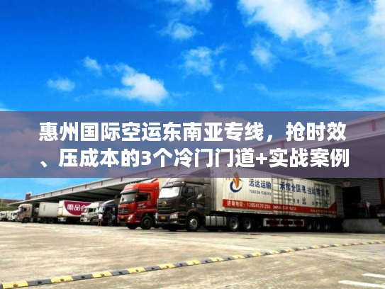 惠州国际空运东南亚专线，抢时效、压成本的3个冷门门道+实战案例揭秘