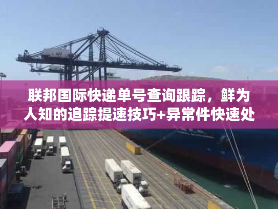 联邦国际快递单号查询跟踪，鲜为人知的追踪提速技巧+异常件快速处置方案