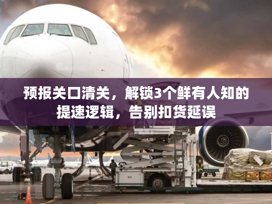 预报关口清关，解锁3个鲜有人知的提速逻辑，告别扣货延误