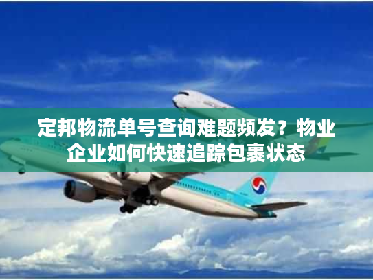 定邦物流单号查询难题频发？物业企业如何快速追踪包裹状态