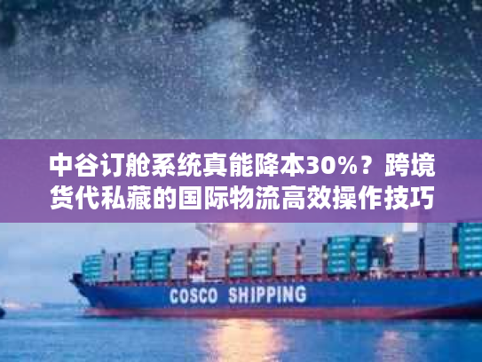中谷订舱系统真能降本30%？跨境货代私藏的国际物流高效操作技巧
