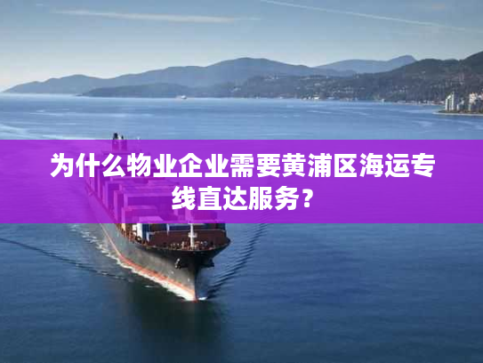 为什么物业企业需要黄浦区海运专线直达服务？