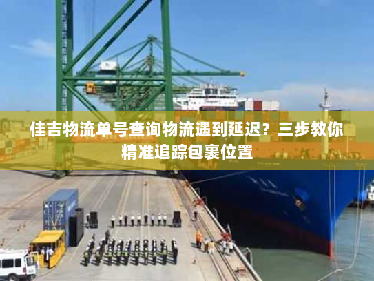 佳吉物流单号查询物流遇到延迟？三步教你精准追踪包裹位置