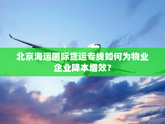 北京海运国际货运专线如何为物业企业降本增效？