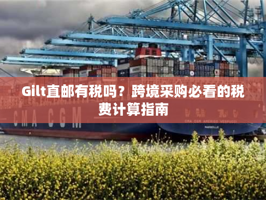 Gilt直邮有税吗?跨境采购必看的税费计算指南 Gilt直邮有税吗?跨境采购必看的税费计算指南