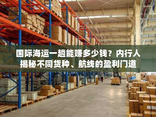 国际海运一趟能赚多少钱？内行人揭秘不同货种、航线的盈利门道