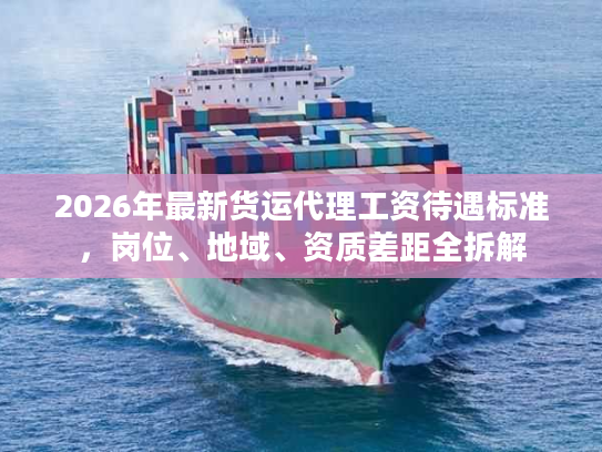 2026年最新货运代理工资待遇标准，岗位、地域、资质差距全拆解