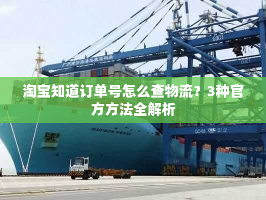 淘宝知道订单号怎么查物流？3种官方方法全解析