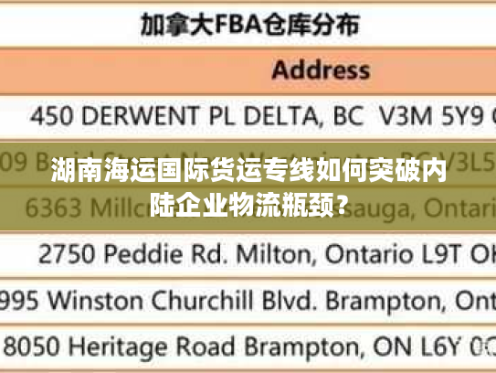 湖南海运国际货运专线如何突破内陆企业物流瓶颈？