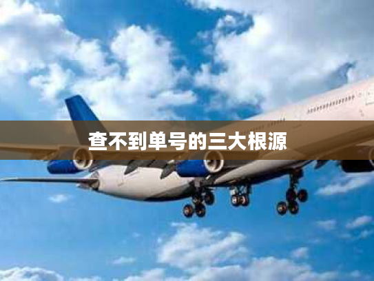 查不到单号的三大根源