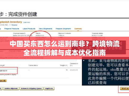 中国买东西怎么运到南非？跨境物流全流程拆解与成本优化指南