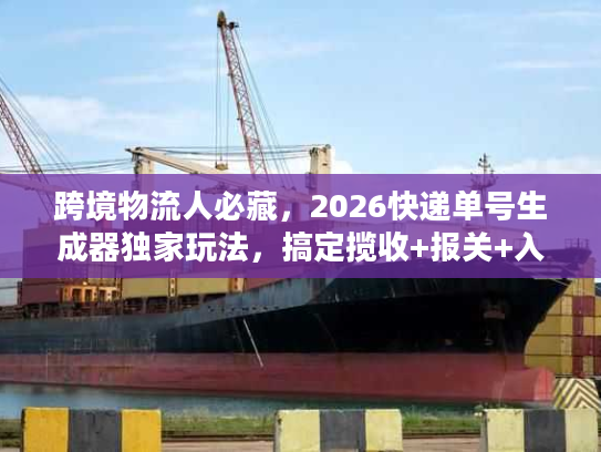 跨境物流人必藏，2026快递单号生成器独家玩法，搞定揽收+报关+入仓全流程