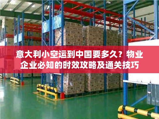 意大利小空运到中国要多久？物业企业必知的时效攻略及通关技巧