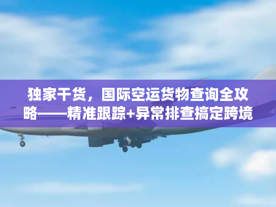 独家干货，国际空运货物查询全攻略——精准跟踪+异常排查搞定跨境物流痛点
