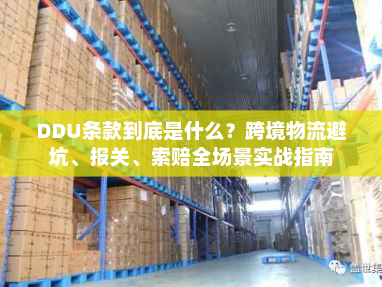 DDU条款到底是什么？跨境物流避坑、报关、索赔全场景实战指南