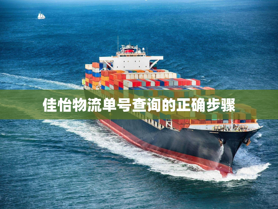 佳怡物流单号查询的正确步骤