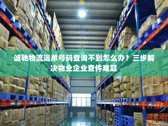 诚驰物流运单号码查询不到怎么办？三步解决物业企业查件难题