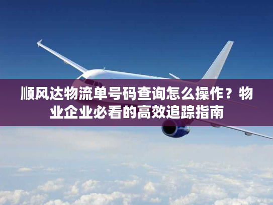 顺风达物流单号码查询怎么操作？物业企业必看的高效追踪指南