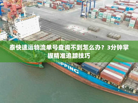泰快速运物流单号查询不到怎么办?3分钟掌握精准追踪技巧 泰快速运物流单号查询不到怎么办?3分钟掌握精准追踪技巧