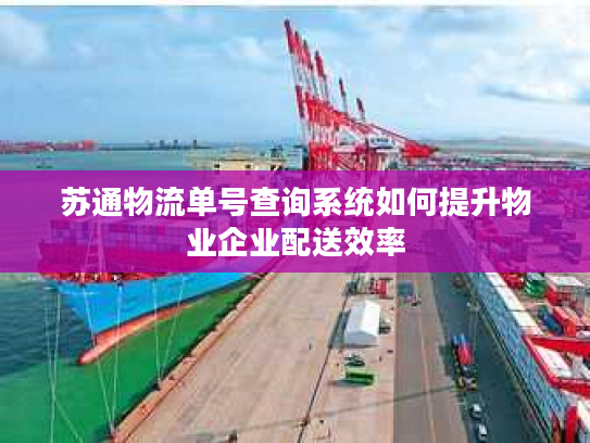 苏通物流单号查询系统如何提升物业企业配送效率