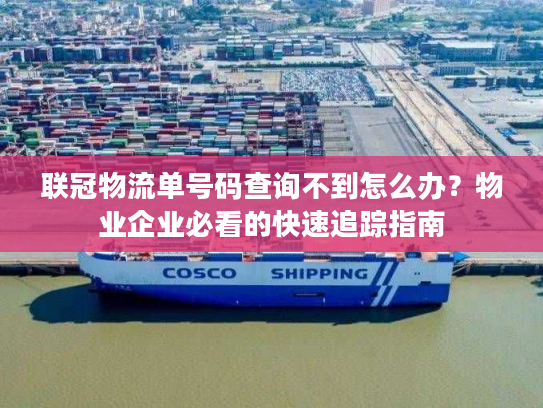 联冠物流单号码查询不到怎么办？物业企业必看的快速追踪指南