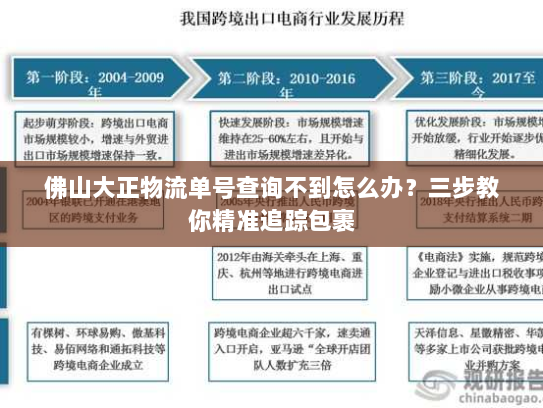 佛山大正物流单号查询不到怎么办？三步教你精准追踪包裹