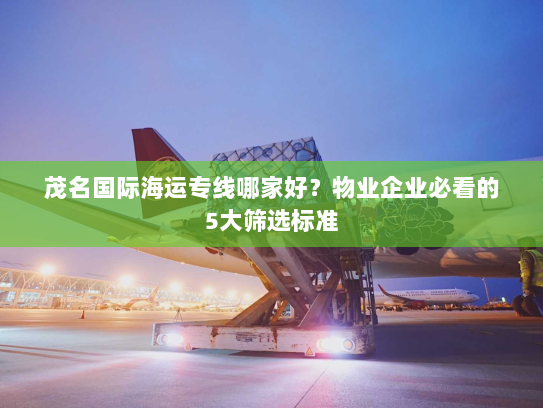 茂名国际海运专线哪家好？物业企业必看的5大筛选标准