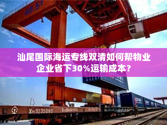 汕尾国际海运专线双清如何帮物业企业省下30%运输成本？