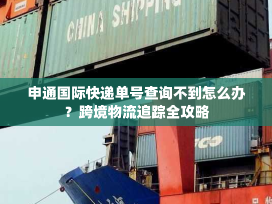申通国际快递单号查询不到怎么办？跨境物流追踪全攻略