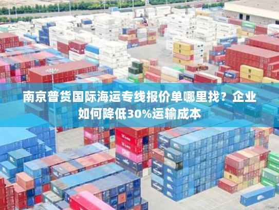 南京普货国际海运专线报价单哪里找?企业如何降低30%运输成本 南京普货国际海运专线报价单哪里找?企业如何降低30%运输成本