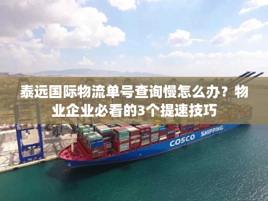 泰远国际物流单号查询慢怎么办？物业企业必看的3个提速技巧