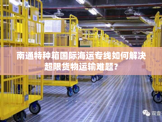 南通特种箱国际海运专线如何解决超限货物运输难题? 南通特种箱国际海运专线如何解决超限货物运输难题?