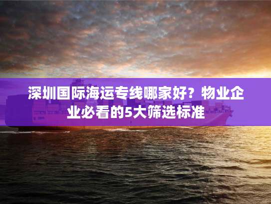 深圳国际海运专线哪家好？物业企业必看的5大筛选标准