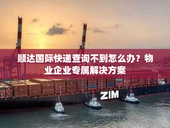 顺达国际快递查询不到怎么办？物业企业专属解决方案