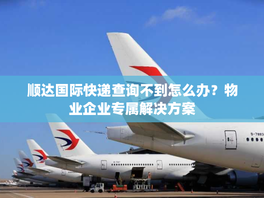 顺达国际快递查询不到怎么办？物业企业专属解决方案