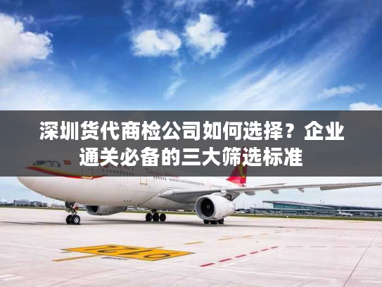 深圳货代商检公司如何选择？企业通关必备的三大筛选标准