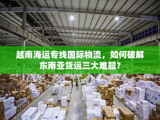 越南海运专线国际物流，如何破解东南亚货运三大难题？