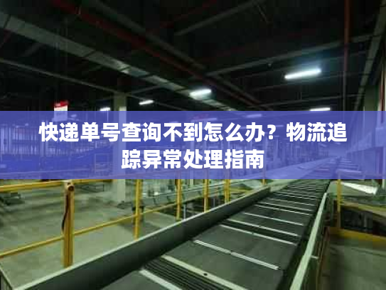 快递单号查询不到怎么办？物流追踪异常处理指南