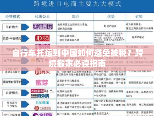 自行车托运到中国如何避免被税？跨境搬家必读指南