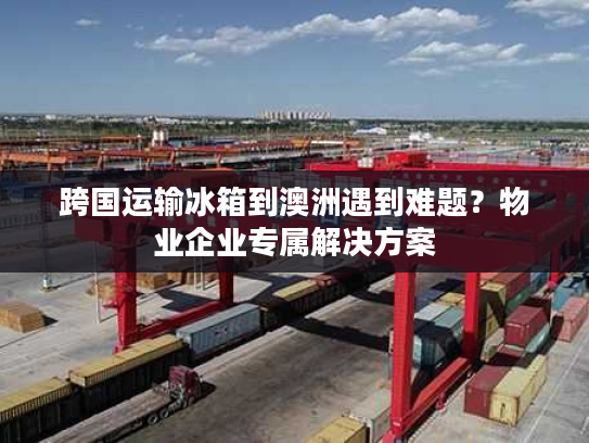 跨国运输冰箱到澳洲遇到难题？物业企业专属解决方案