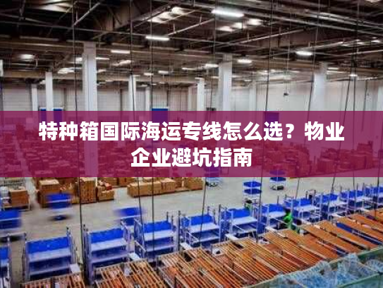 特种箱国际海运专线怎么选？物业企业避坑指南