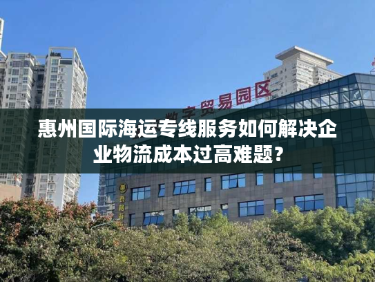 惠州国际海运专线服务如何解决企业物流成本过高难题？