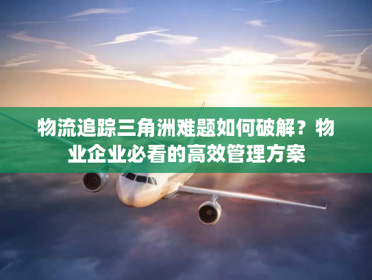 物流追踪三角洲难题如何破解？物业企业必看的高效管理方案