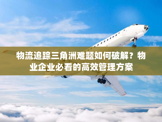 物流追踪三角洲难题如何破解？物业企业必看的高效管理方案