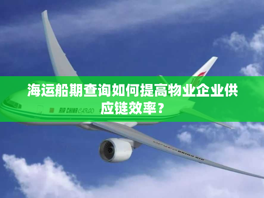 海运船期查询如何提高物业企业供应链效率？