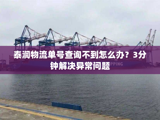 泰润物流单号查询不到怎么办？3分钟解决异常问题