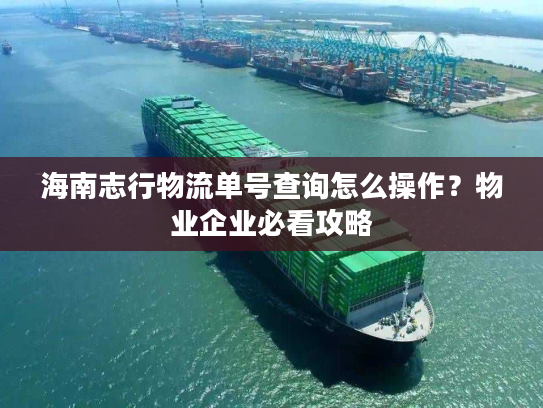 海南志行物流单号查询怎么操作？物业企业必看攻略